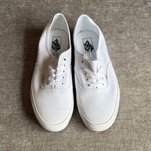 Vans White Low-Top Canvas Sneakers